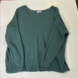 Lucky Brand Teal V-Neck Sweater